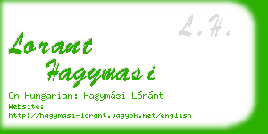 lorant hagymasi business card